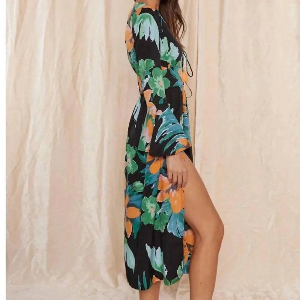 RAGA NWT Size‎ Large Multicolor Floral Dress - Picture 3 of 16